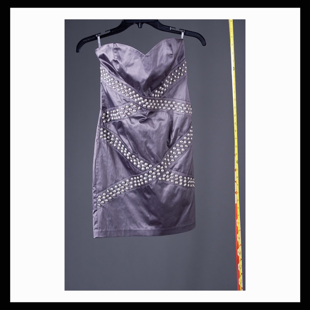 Gray Strapless Homecoming or club